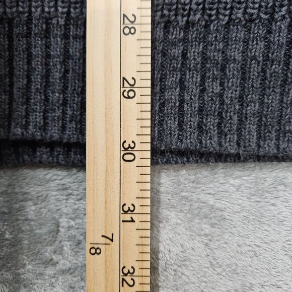 Eddie Bauer Sweater Mens Large Gray Ribbed Knit Henley Striped Outdoor Gorp - Picture 7 of 7